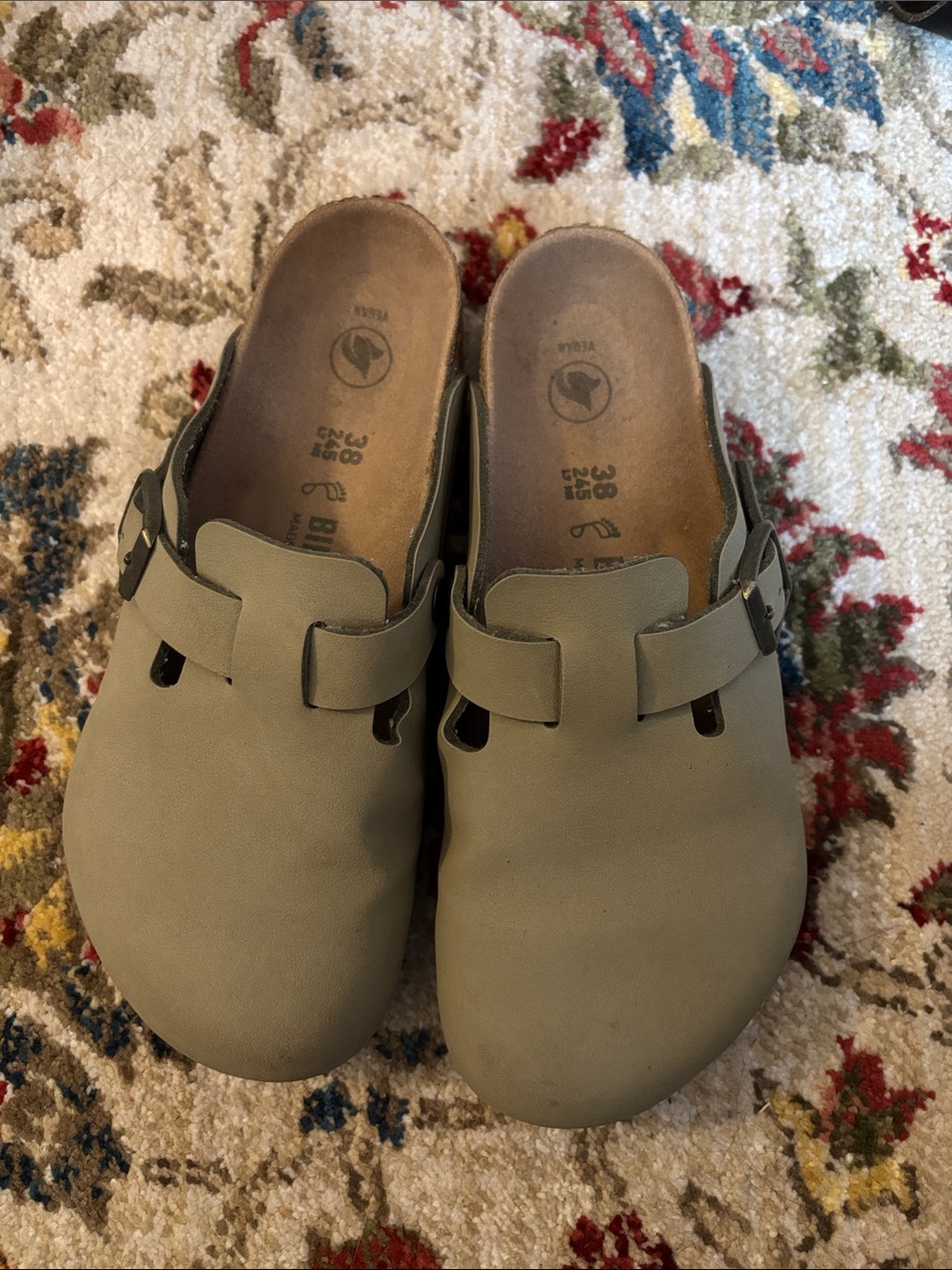 Birkenstock Khaki Green Boston Clogs